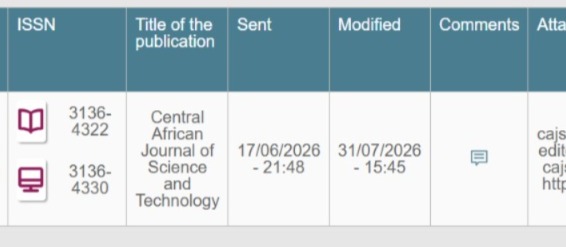 CAJST ISSN Certificate